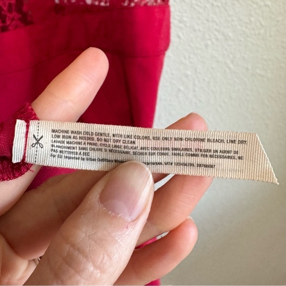 Intimately Free People Small Womens Lace Red Mini Dress Boho Wedding Holiday - Picture 4 of 7